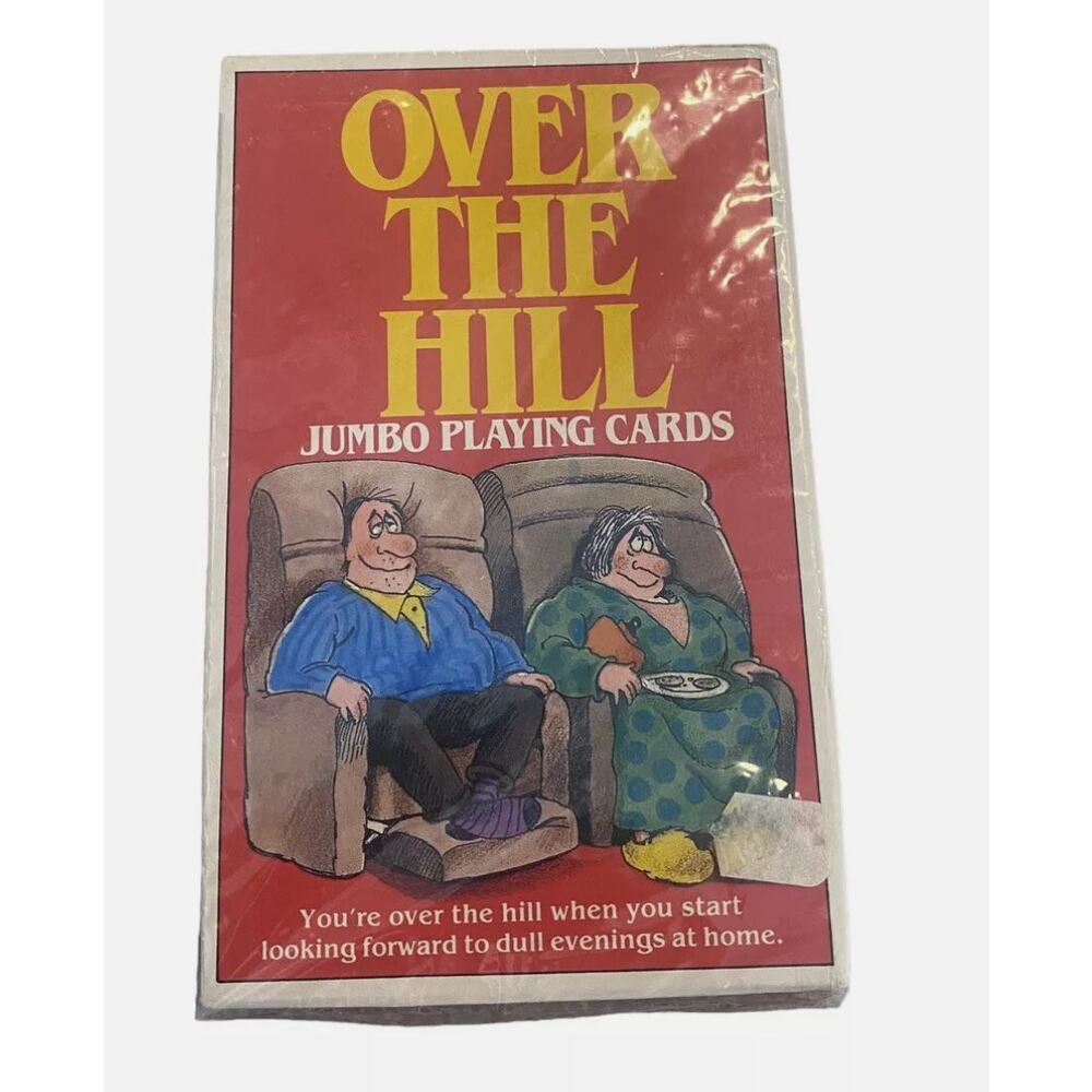 NEW Over the Hills Jumbo Playing Cards Funny‎ Sayings Humor Vintage Deck!